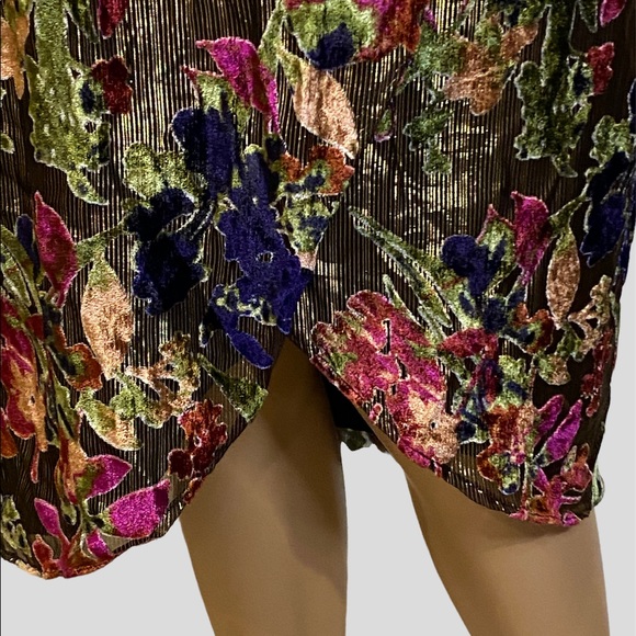 Beautiful Gianni Bini Morgan Lurex Velvet Wrap Multi-Colored Sexy Dress Sz 6 VGC - Picture 7 of 12